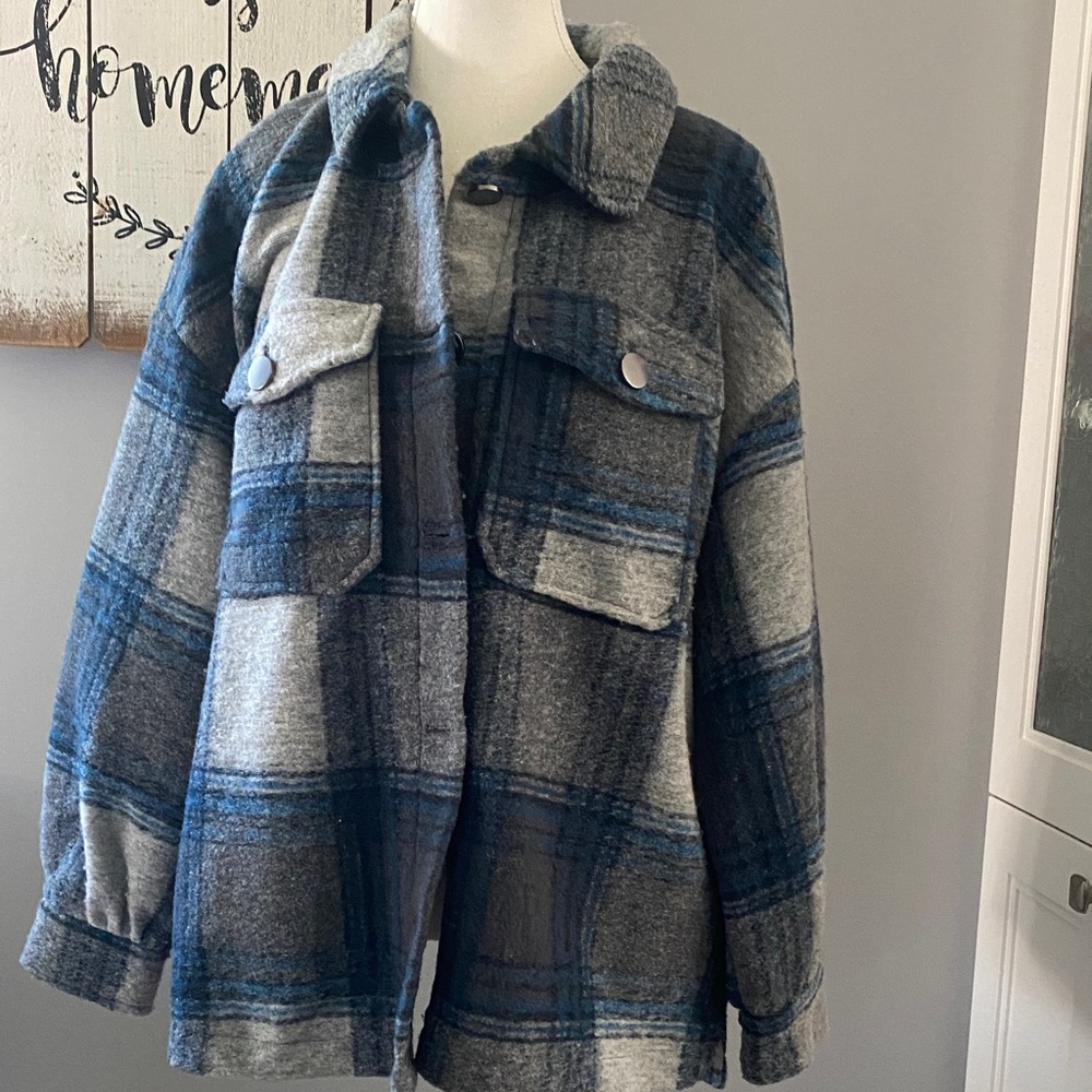 Only Blue and Gray Knit Sweater